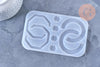 Moule pour fabrication boucles créoles résine, un moule en silicone pour réaliser des bijoux avec inclusion en résine, x1,G3364