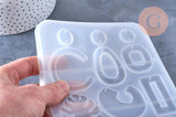 Moule pour fabrication boucles créoles résine, un moule en silicone pour réaliser des bijoux avec inclusion en résine, x1 G3864