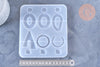 Moule pour fabrication boucles formes géométriques résine, x1 (G5892)