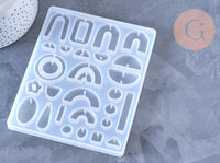Moule pour fabrication boucles oreilles résine, x1 (G4581)