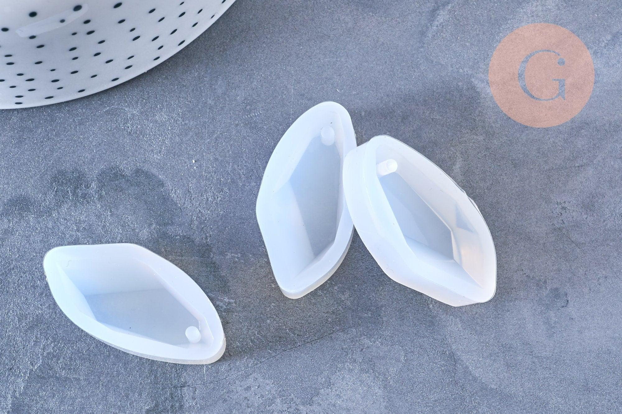 Moule pour fabrication boucles pendentif résine, un moule en silicone pour réaliser des bijoux avec inclusion en résine, x1 G4181