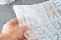 Moule pour fabrication lettre résine, un moule en silicone pour réaliser des bijoux avec inclusion en résine, x1 G4575