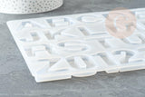 Moule pour fabrication lettre résine, un moule en silicone pour réaliser des bijoux avec inclusion en résine, x1 G4575