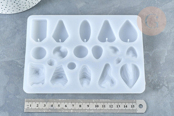 Moule pour fabrication pendentif résine 125x170mm, x1 (G8225)