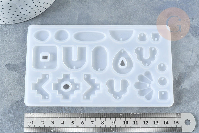 Moule pour fabrication pendentif résine 90x150mm, x1 (G7754)
