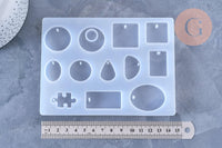 Moule pour fabrication pendentifs résine, un moule en silicone pour réaliser des bijoux avec inclusion en résine, x1 G3533