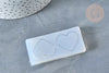 Moule silicone pendentif décoration forme cœur résine 63mm, x1 (G7990)