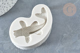 Moule silicone poisson carpe koi résine patisserie savon bougie 73mm, x1 (G4972)