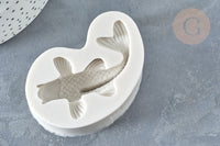 Moule silicone poisson carpe koi résine patisserie savon bougie 73mm, x1 (G4972)