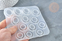 Moule silicone pour fabrication bague décoration forme anneau résine 123x108x7mm, x1 (G7989)