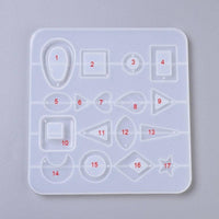 Moule silicone pour fabrication pendentifs boucles créoles, x1 (G4176)