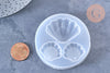 Moules Silicone coquillage 62mm, moules de résine UV ou résine époxy, x1 (G7269)