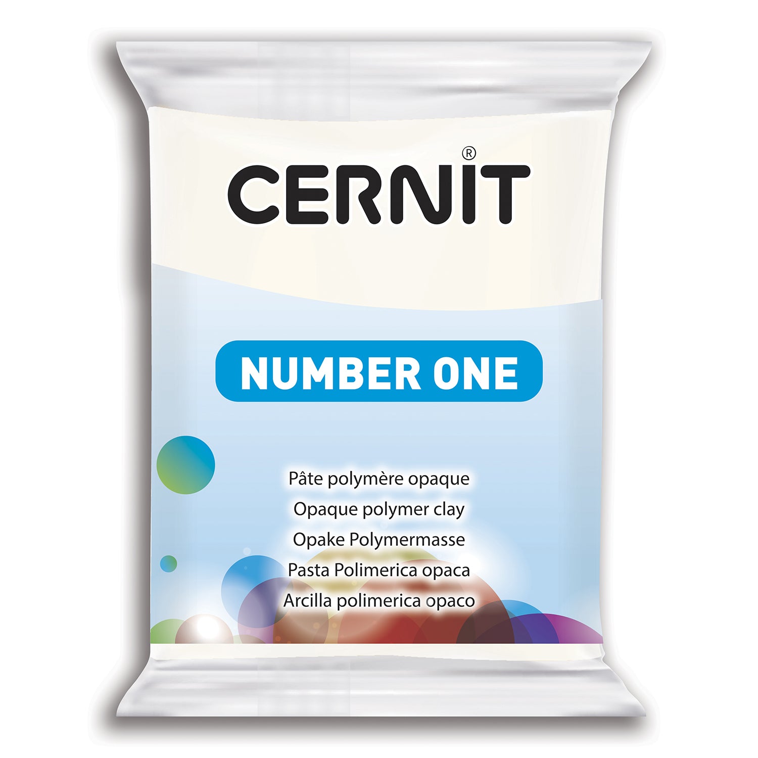 Pâte polymère Cernit Number one opaque - Blanc opaque x56g /250g/500g (G10442)