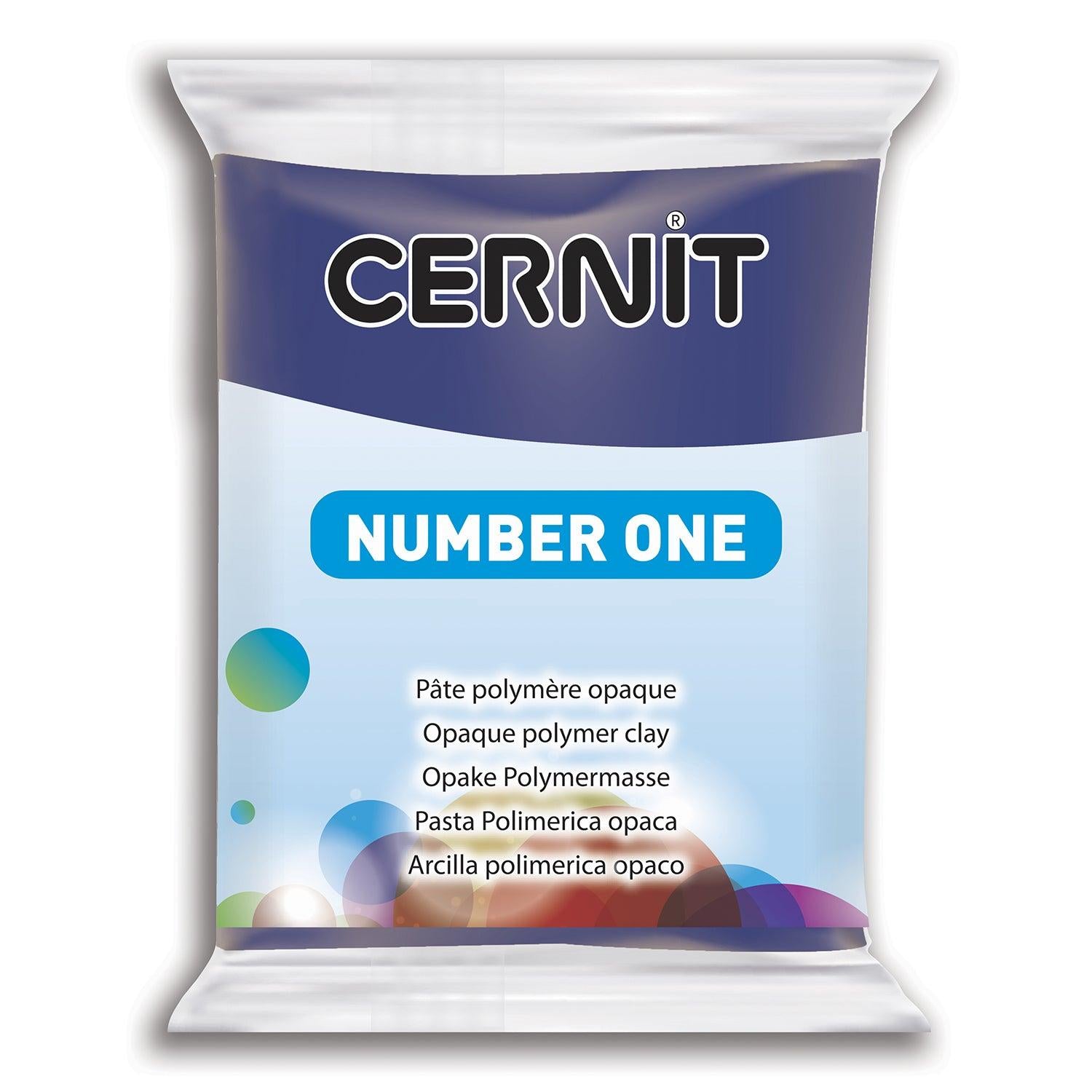 Pâte polymère Cernit Number one opaque - Bleu marine x56g (G10421)