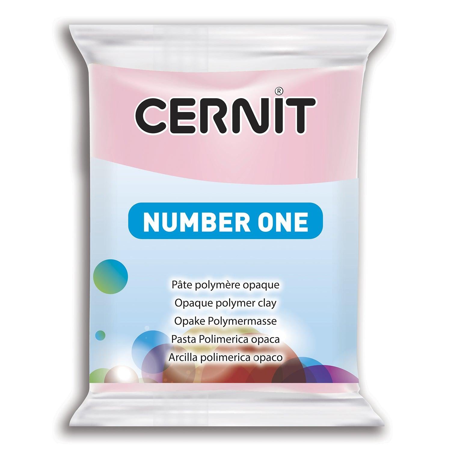 Pâte polymère Cernit Number one opaque - Rose x56g (G10434)