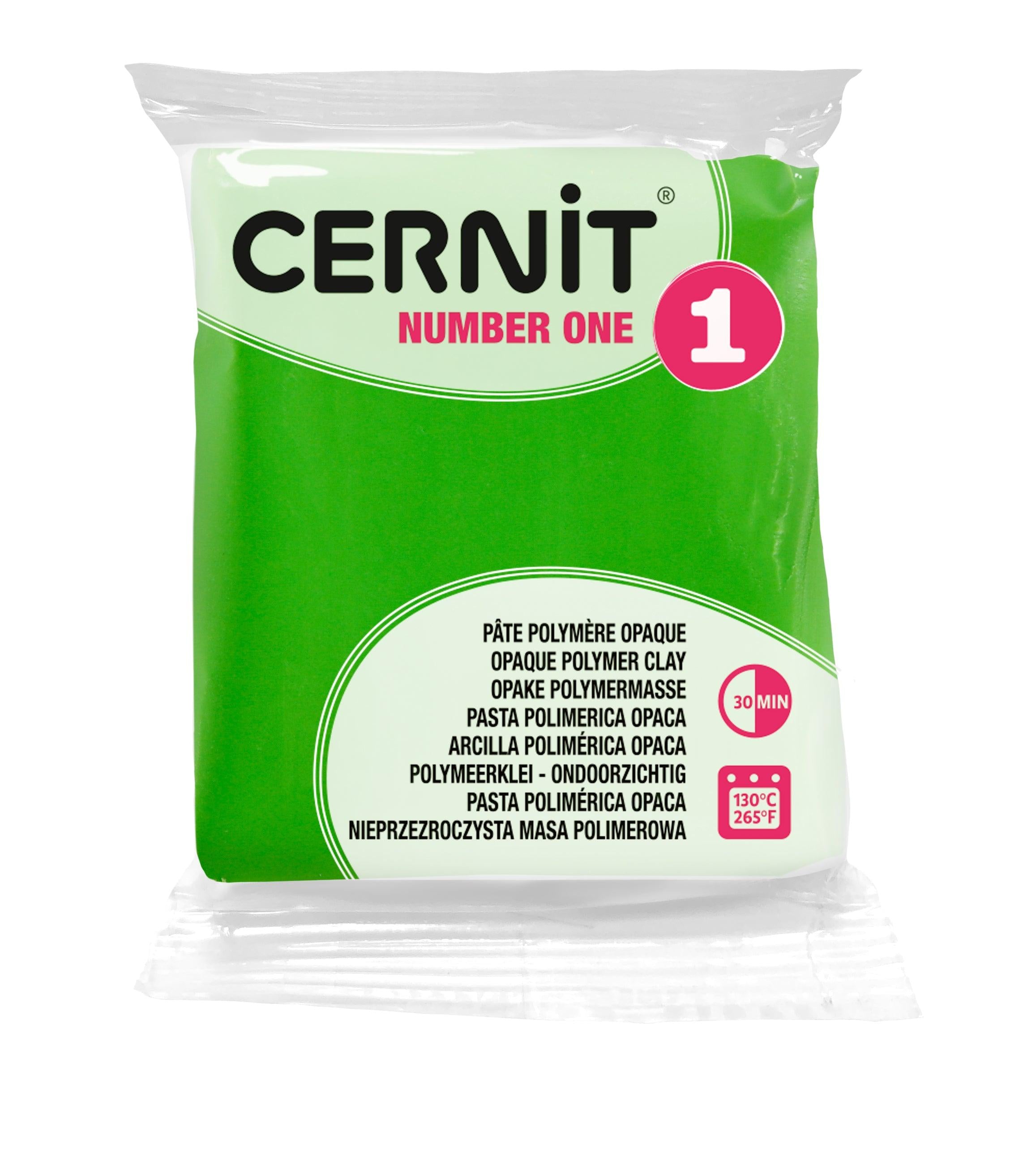 Pâte polymère Cernit Number one opaque - Vert Clair x56g (G10431)
