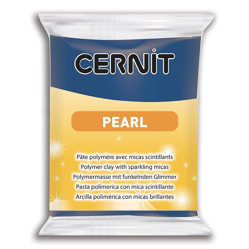 Pâte polymère Cernit PEARL - Bleu nacré x56g (G10462)