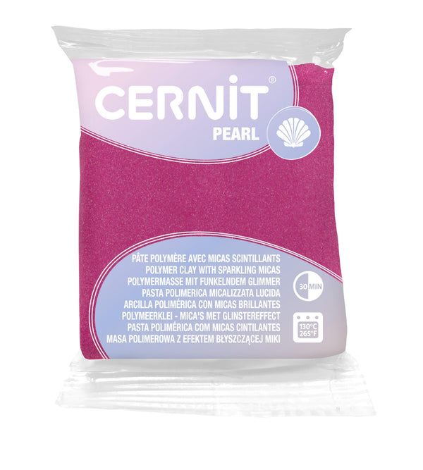 Pâte polymère Cernit PEARL - Magenta nacré x56g (G10461)