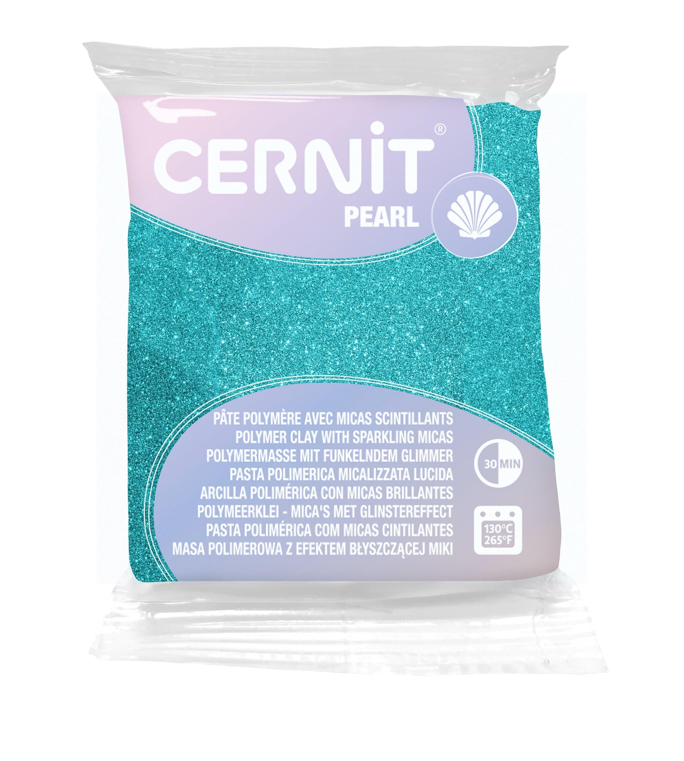 Pâte polymère Cernit PEARL - Vert nacré x56g (G10459)