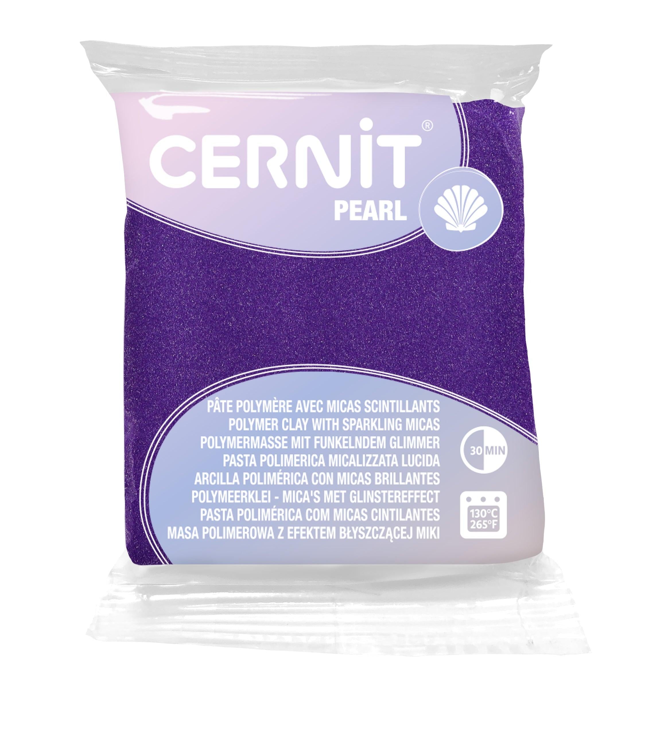 Pâte polymère Cernit PEARL - Violet nacré x56g (G10457)