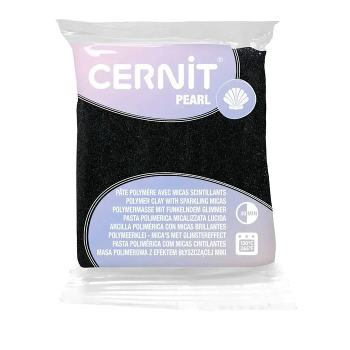 Pâte polymère Cernit PEARL - noir nacré x56g (G10712)