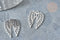 Pendentif Ailes d'ange acier 201 inoxydable argenté 22mm, x1 (G7864)