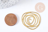 Pendentif Fleur Rose ajourée laiton brute 32mm, x1 (G8770)
