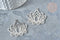Pendentif Fleur de lotus acier 201 inoxydable argenté 27mm, x1 (G7862)