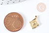 Pendentif Goutte acier inoxydable 304 doré IP 15mm, x1 (G8858)