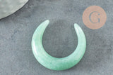 Pendentif Lune aventurine Pendentif bijou,pendentif pierre,pierre naturelle,aventurine naturelle,pierre non percee,30mm, x1 G0546