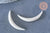 Pendentif Lune corne blanche naturelle 45x5mm, pendentif lune en corne naturelle blanche, création bijoux, x1, 16 - G6491