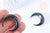 Pendentif Lune corne noire naturelle 37x8mm, pendentif lune en corne naturelle noire, piercing écarteur corne naturelle x1 - G6477