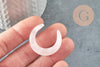 Pendentif Lune quartz rose, Pendentif bijoux pierre, pierre naturelle, quartz rose naturel, pierre non percee,30mm, x1 (G5126)