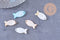 Pendentif Poissons nacre multicolore 19-24mm, x5 (G10630)
