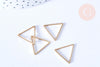 Pendentif Triangle laiton brut 15mm, création bijoux géométriques dorés, x 5 G6556