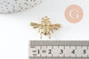 Pendentif abeille laiton brut 28mm,création bijoux laiton brut, x1 (G2960)