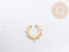 Pendentif acier 201 inoxydable doré soleil 19.5mm, x1 (G6149)
