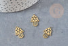 Pendentif acier dore main fatma,breloque doré, acier inoxydable doré, pendentif sans nickel,création bijoux, x1,G6028