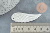 Pendentif aile nacre blanche naturelle 49mm, x1 (G3875)