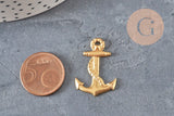 Pendentif ancre laiton brut 28mm, x1 (G10168)