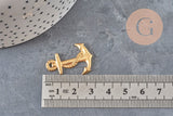 Pendentif ancre laiton brut 28mm, x1 (G10168)