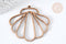 Pendentif bois coquillage ajouré 56mm, création bijoux bois, X2 G7276