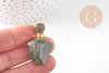 Pendentif bouteille parfum labradorite naturelle 37mm, x1 (G3019)
