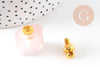 Pendentif bouteille parfum quartz rose naturel 33mm, x1 (G5187)