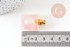 Pendentif bouteille parfum quartz rose naturel 33mm, x1 (G5187)