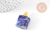 Pendentif bouteille parfum sodalite naturelle 33mm, x1 (G2879)