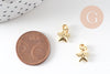 Pendentif breloque étoile zamac doré 11.5mm, x5 (G5593)