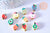 Pendentif breloque fruits polymère multicolore 12-17mm, perles colorées et estivales pour créer des bijoux fantaisie, x10 (G6689)