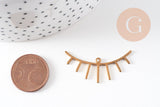 Pendentif cils laiton brut, fournitures pour bijoux, laiton brut,pendentif minimaliste ,bijoux moderne,x 2 36x18mm,G3230