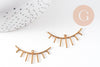Pendentif cils laiton brut, fournitures pour bijoux, laiton brut,pendentif minimaliste ,bijoux moderne,x 2 36x18mm,G3230